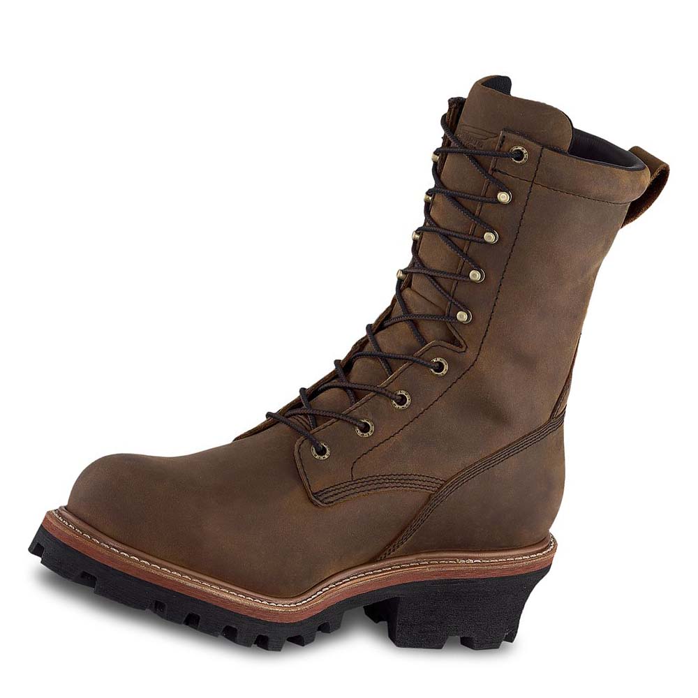 Red Wing LoggerMax 9-inch Waterproof, CSA Toe Logger Men's Safety Boots Brown | ZA 303CTV